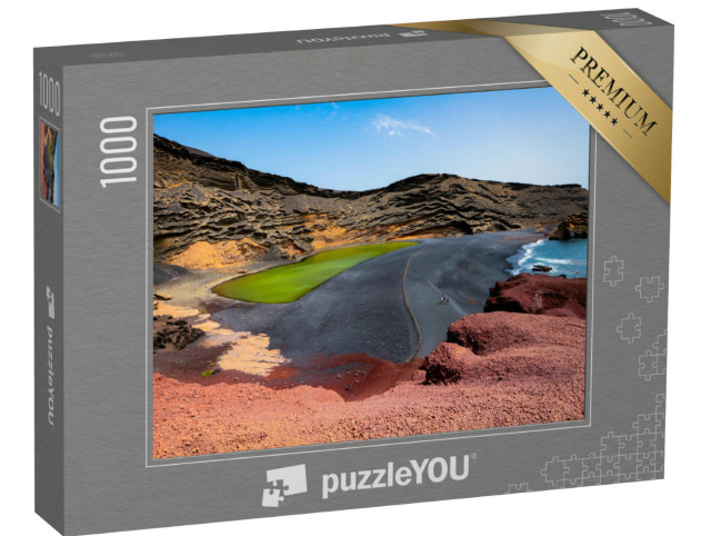 Puzzle 1000 pezzi „Il lago verde Charco de Los Clicos a El Golfo, Lanzarote“