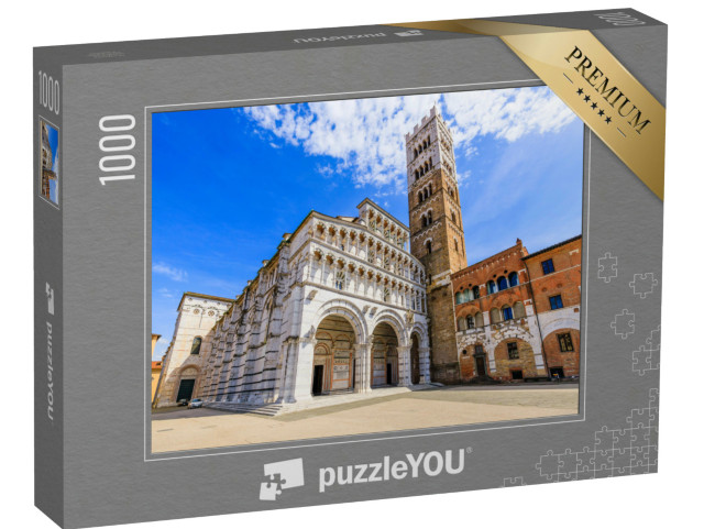 Puzzle 1000 pezzi „Lucca, Toscana, Italia. Facciata e campanile della Cattedrale di Lucca.“