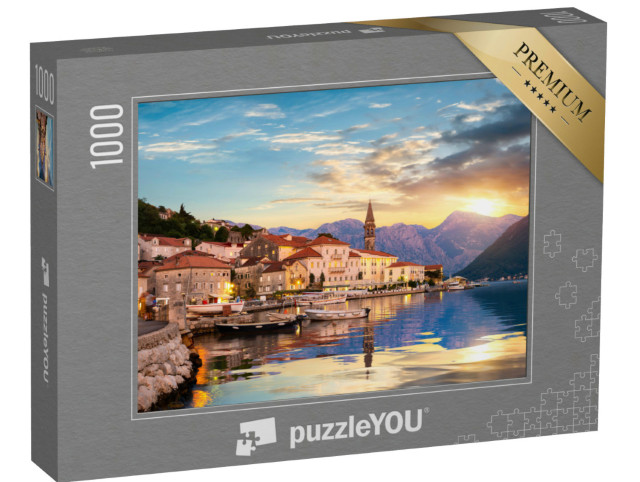 Puzzle 1000 pezzi „Serata a Perast nella Baia di Kotor, Montenegro“