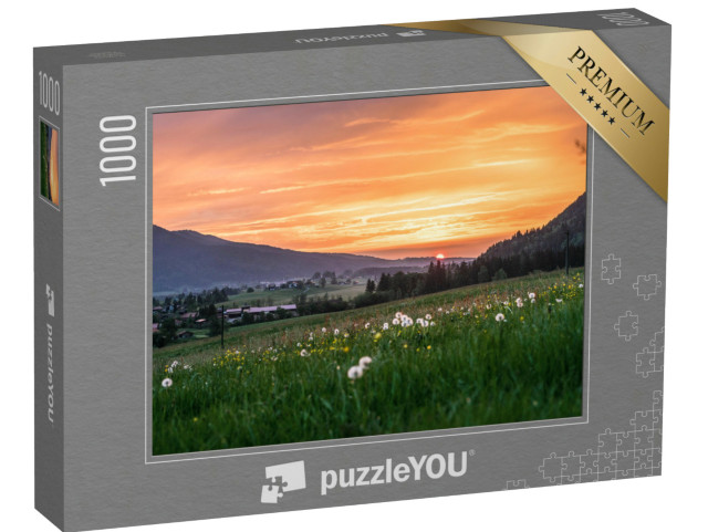 Puzzle 1000 pezzi „Tramonto su Inzell nelle Alpi del Chiemgau“