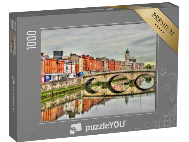 Puzzle 1000 pezzi „Vista del ponte Mellows a Dublino, Irlanda“