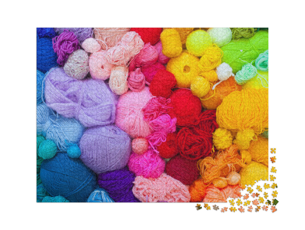 Puzzle 2000 pezzi „Lana in varie dimensioni e colori“