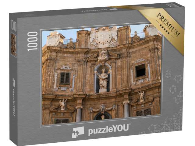 Puzzle 1000 pezzi „Palermo, Sicilia, Italia. Facciata di piazza Quattro Canti a Palermo“