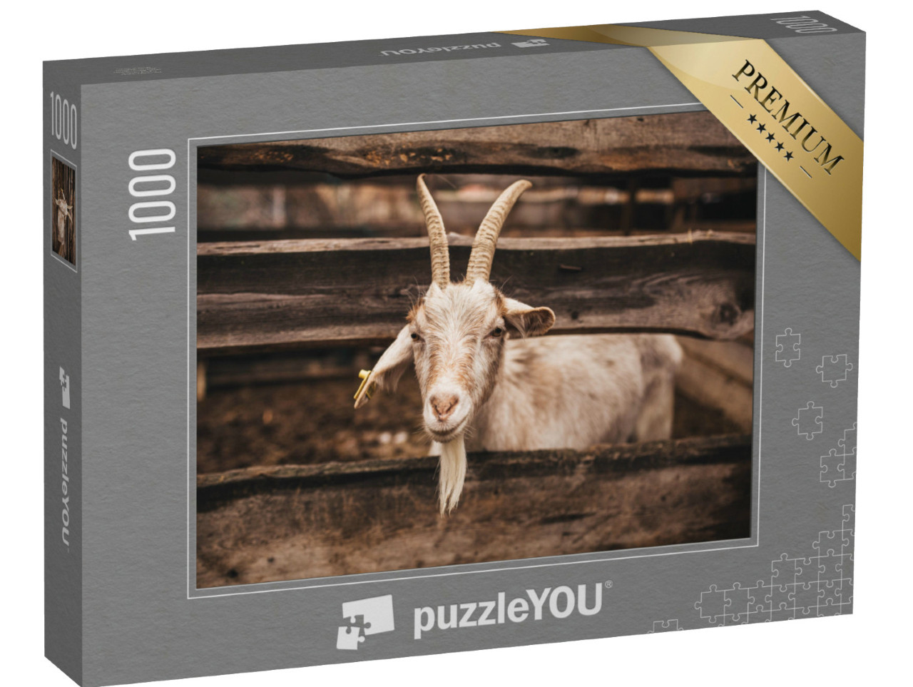 Puzzle 1000 pezzi „Capra che vive nella fattoria“