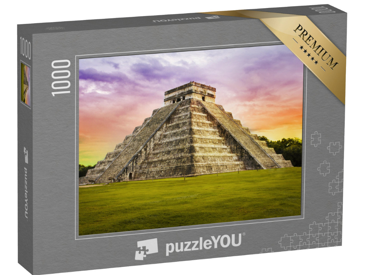 Puzzle 1000 pezzi „Tempio Kukulkan dei Maja a Chichén Itzá, Messico“