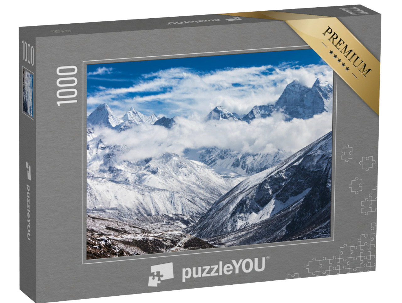 Puzzle 1000 pezzi „Montagne selvagge nella regione dell'Everest, Himalaya, Nepal orientale“