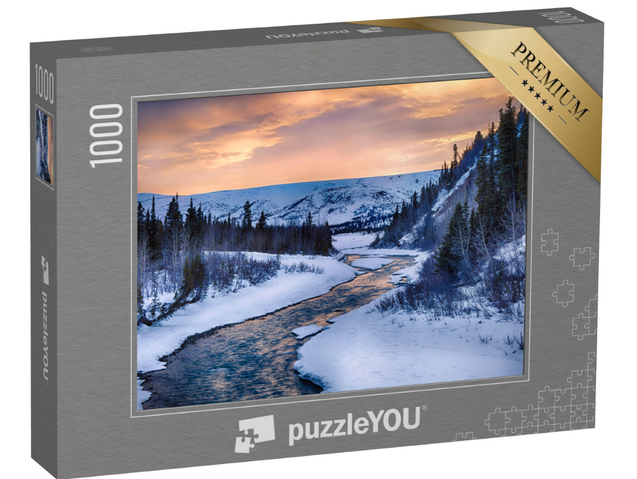 Puzzle 1000 pezzi „Le limpide acque di Phelan Creek, Alaska, USA“