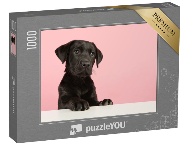 Puzzle 1000 pezzi „Simpatico cucciolo di Labrador retriever nero“