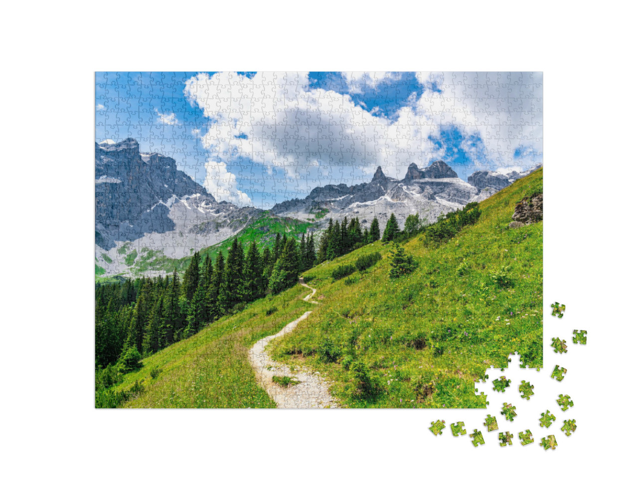 Puzzle 1000 pezzi „Le tre torri nelle montagne del Vorarlberg“