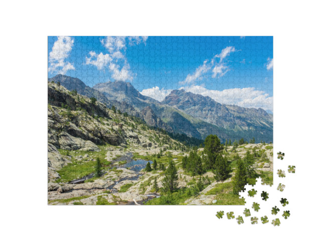 Puzzle 1000 pezzi „Paesaggio del Monte Avic, Valle d'Aosta, Italia“