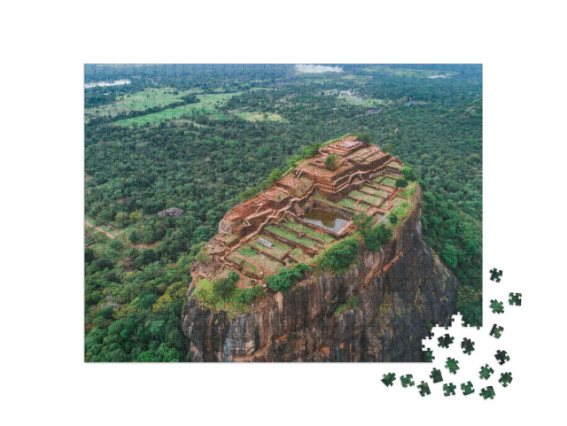 Puzzle 1000 pezzi „Sigiriya, la Roccia del Leone, fortezza rocciosa in Sri Lanka“