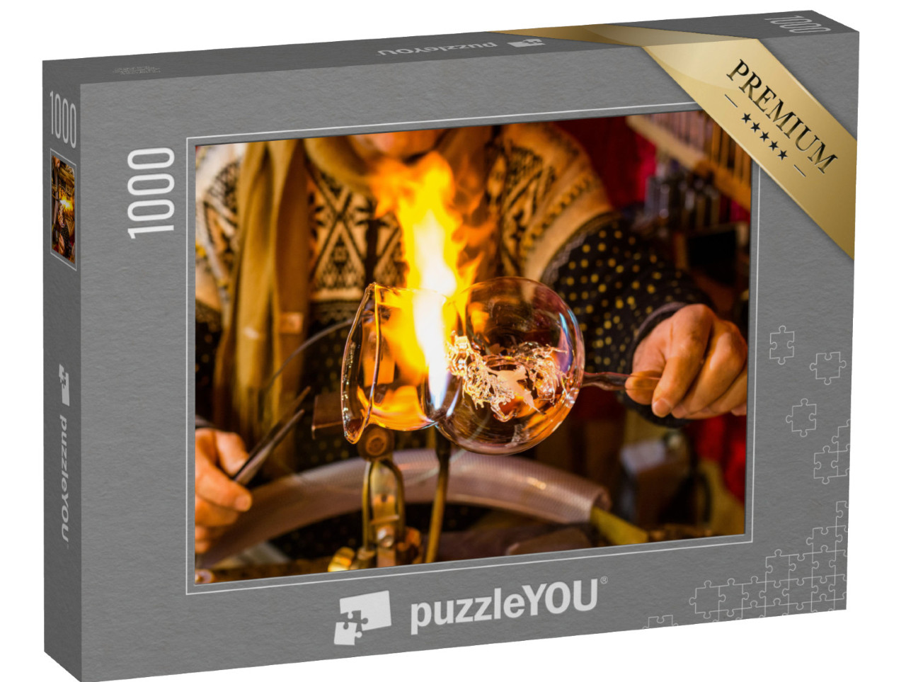 Puzzle 1000 pezzi „La produzione di decorazioni natalizie in vetro“