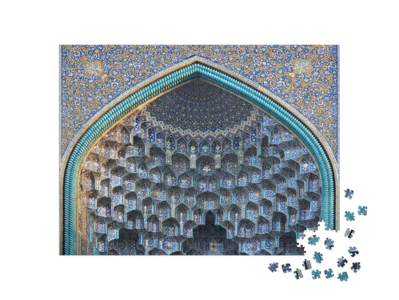 Puzzle 1000 pezzi „La facciata della Moschea dello Shah a Isfahan, Iran“