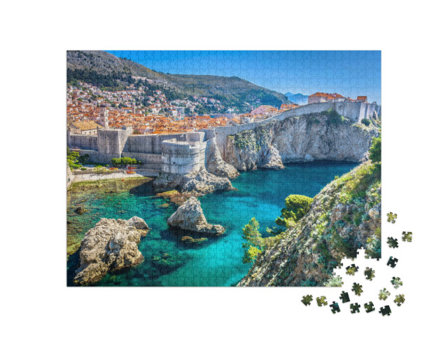 Puzzle 1000 pezzi „Veduta aerea del centro storico di Dubrovnik“