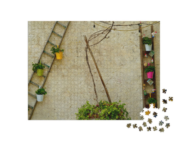 Puzzle 1000 pezzi „Il complesso rupestre di Matera con i due rioni storici del Sasso Barisano e del Sasso Caveoso“