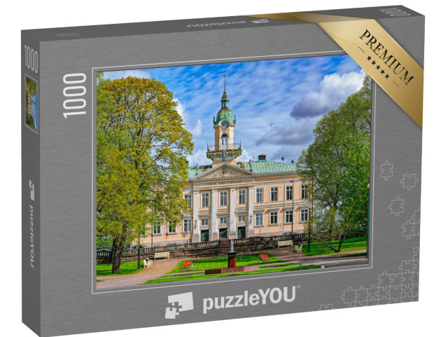 Puzzle 1000 pezzi „Raatihuoneenpuisto, il parco del municipio di Pori, Finlandia“