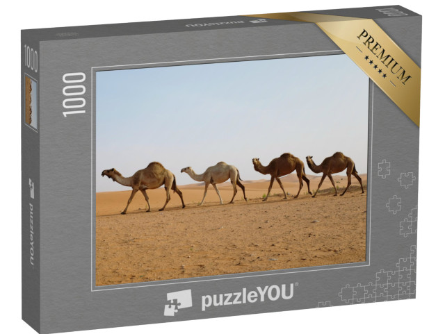 Puzzle 1000 pezzi „I cammelli dromedari attraversano il deserto“