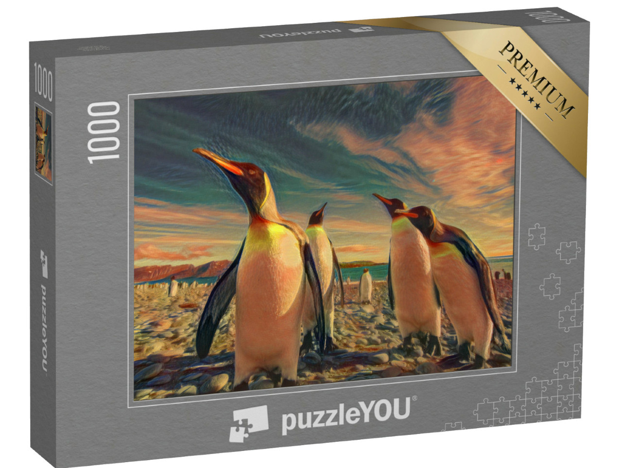 Puzzle 1000 pezzi „nello stile di Edvard Munch, L'urlo - Estate in Antartide - Collezione di puzzle Artisti & Dipinti“