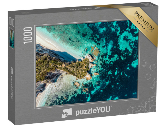Puzzle 1000 pezzi „spiaggia di capo bianco all'isola d'elba“