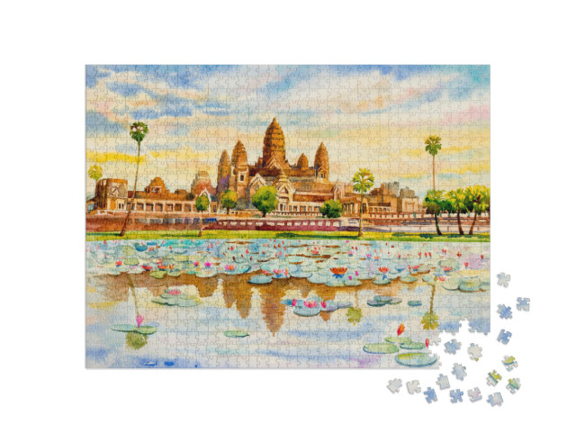 Puzzle 1000 pezzi „Angkor Wat, Cambogia“