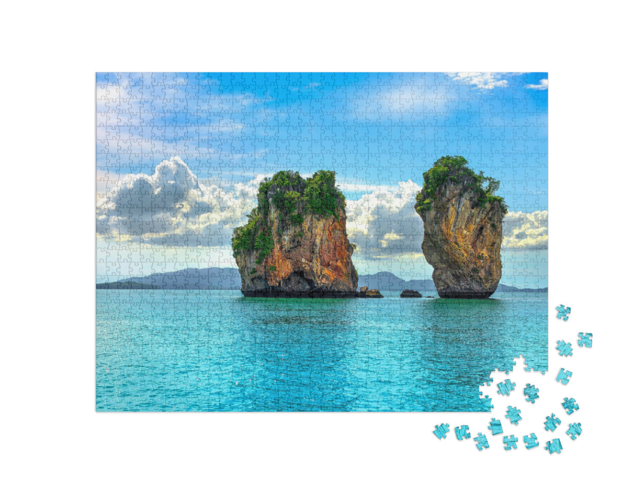 Puzzle 1000 pezzi „Isola rocciosa tropicale mozzafiato“