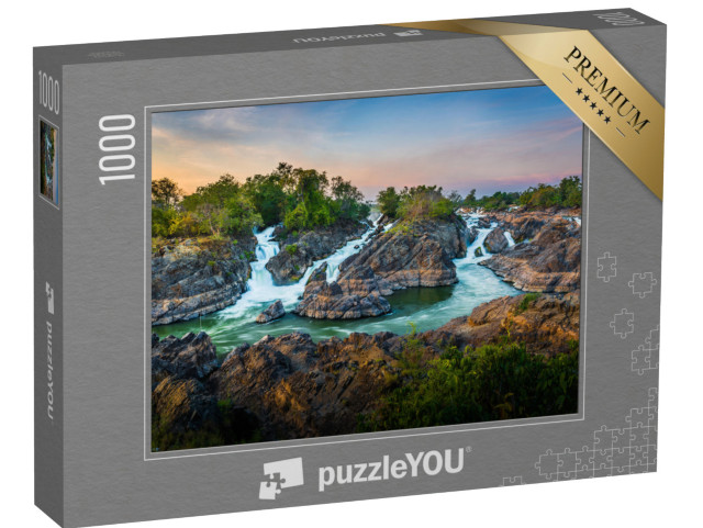 Puzzle 1000 pezzi „Area mozzafiato di 4000 isole vicino a Champasak, Laos“