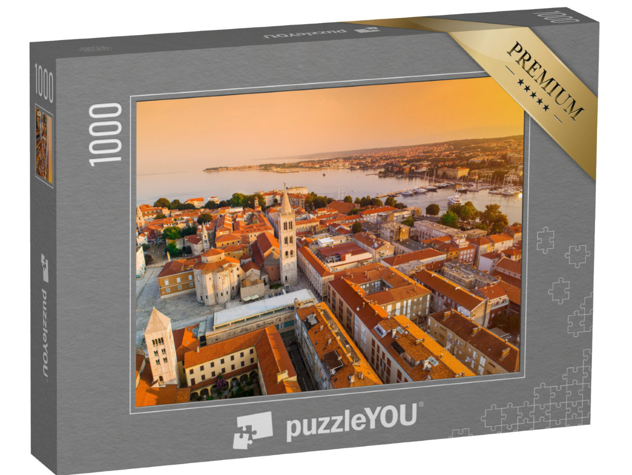 Puzzle 1000 pezzi „Il centro storico della città croata di Zara sul Mar Mediterraneo“