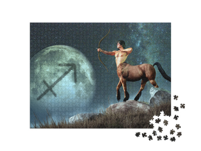 Puzzle 1000 pezzi „Sagittario, il centauro Sagittario, sesto segno dello zodiaco“