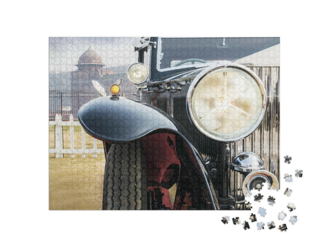 Puzzle 1000 pezzi „Vista frontale di una berlina d'epoca“
