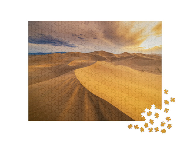 Puzzle 1000 pezzi „Tramonto sulle dune di sabbia nel deserto, USA“