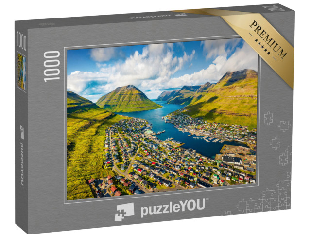 Puzzle 1000 pezzi „Vista aerea di Borody in una bella mattina d'estate“