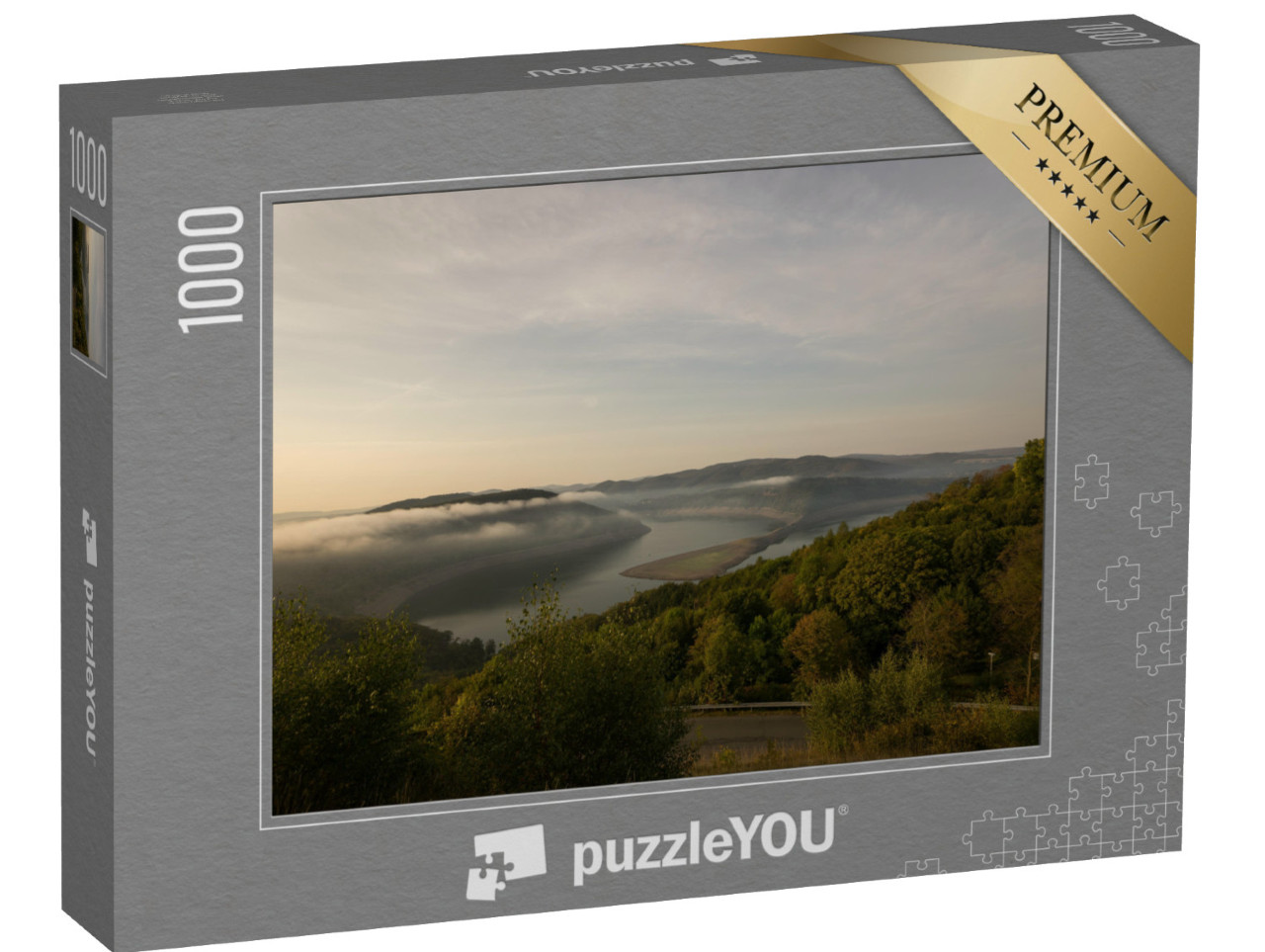 Puzzle 1000 pezzi „Vista sull'Edersee in estate“