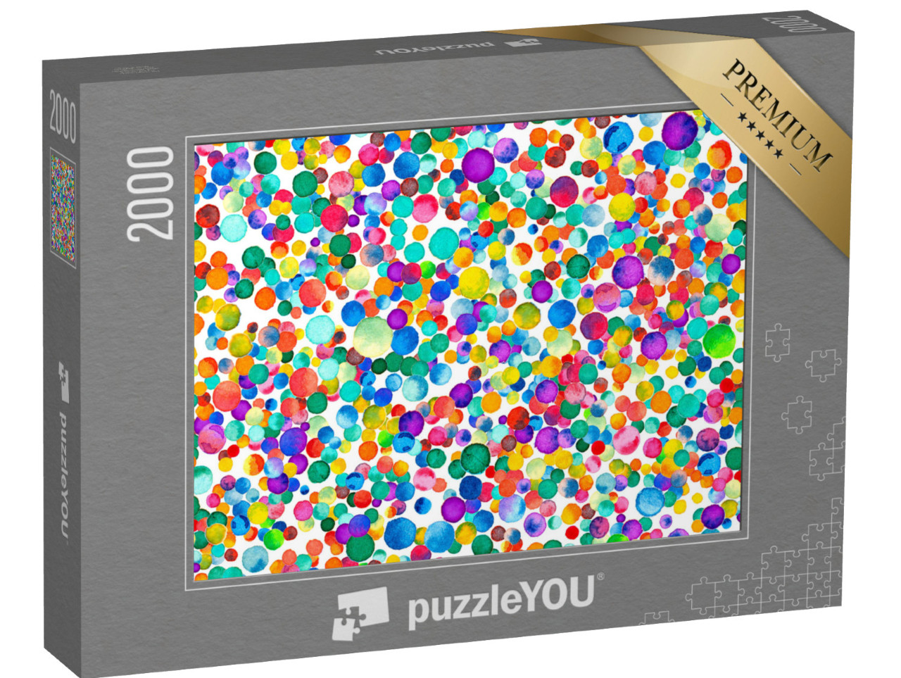 Puzzle 2000 pezzi „Pittura ad acquerello: Coriandoli colorati“