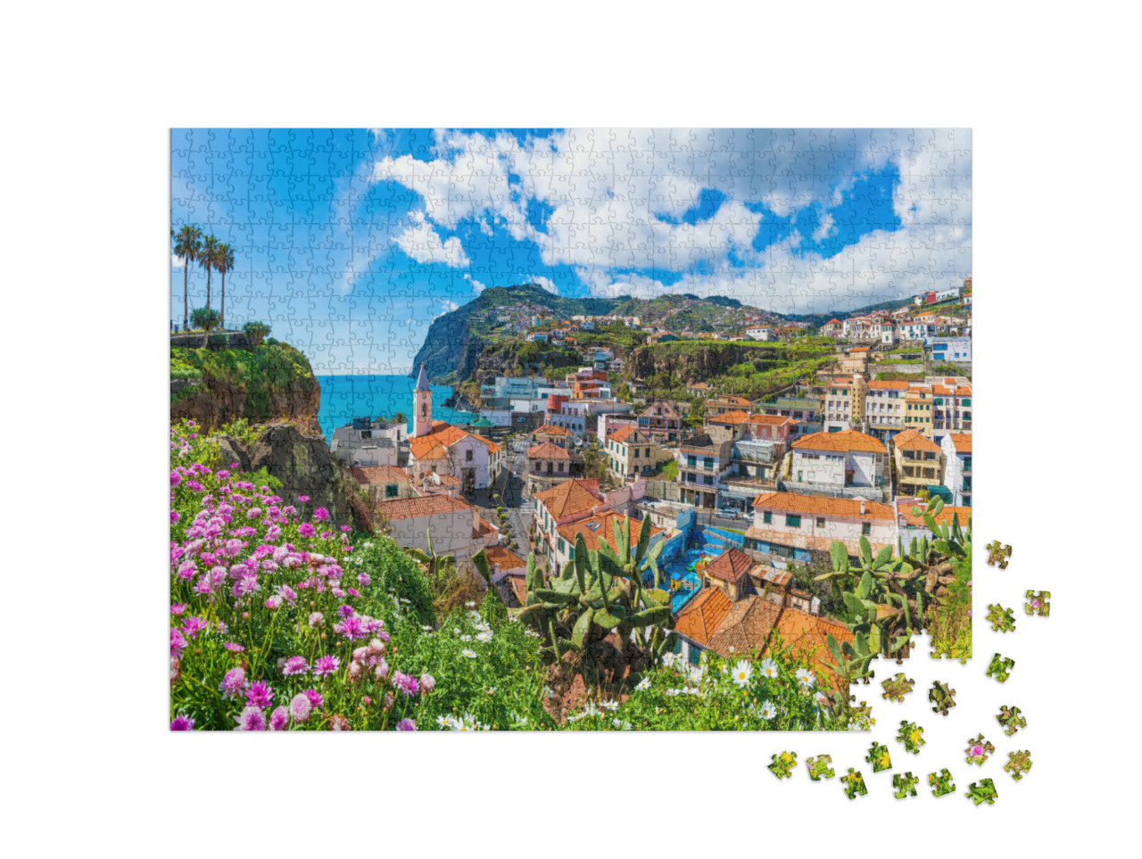 Puzzle 1000 pezzi „Panorama di Camara de Lobos, Madeira, Portogallo“