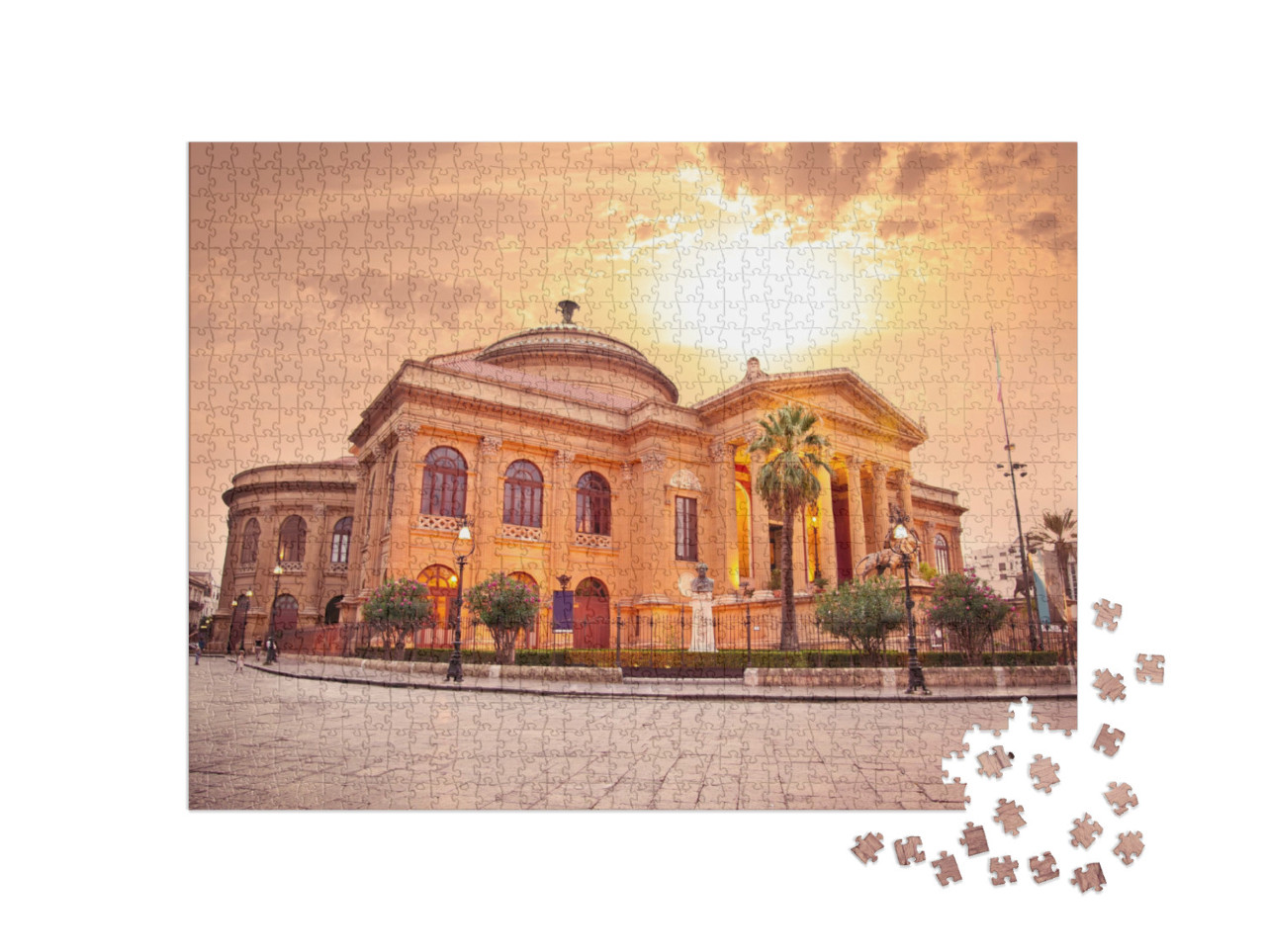 Puzzle 1000 pezzi „Teatro Massimo, teatro d'opera di Palermo, Sicilia“