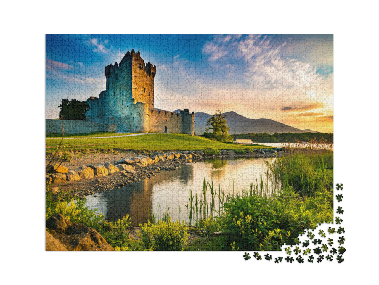 Puzzle 2000 pezzi „Ross Castle, antica fortezza in Irlanda“
