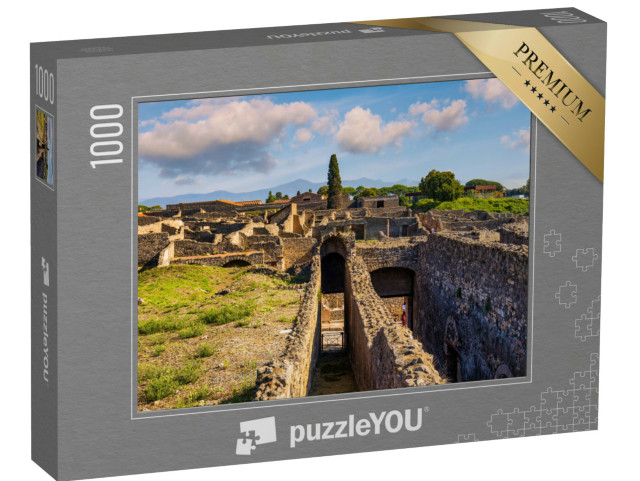 Puzzle 1000 pezzi „Antiche rovine della città di Pompei, Napoli, Italia. Veduta dell'antica città di Pompei“
