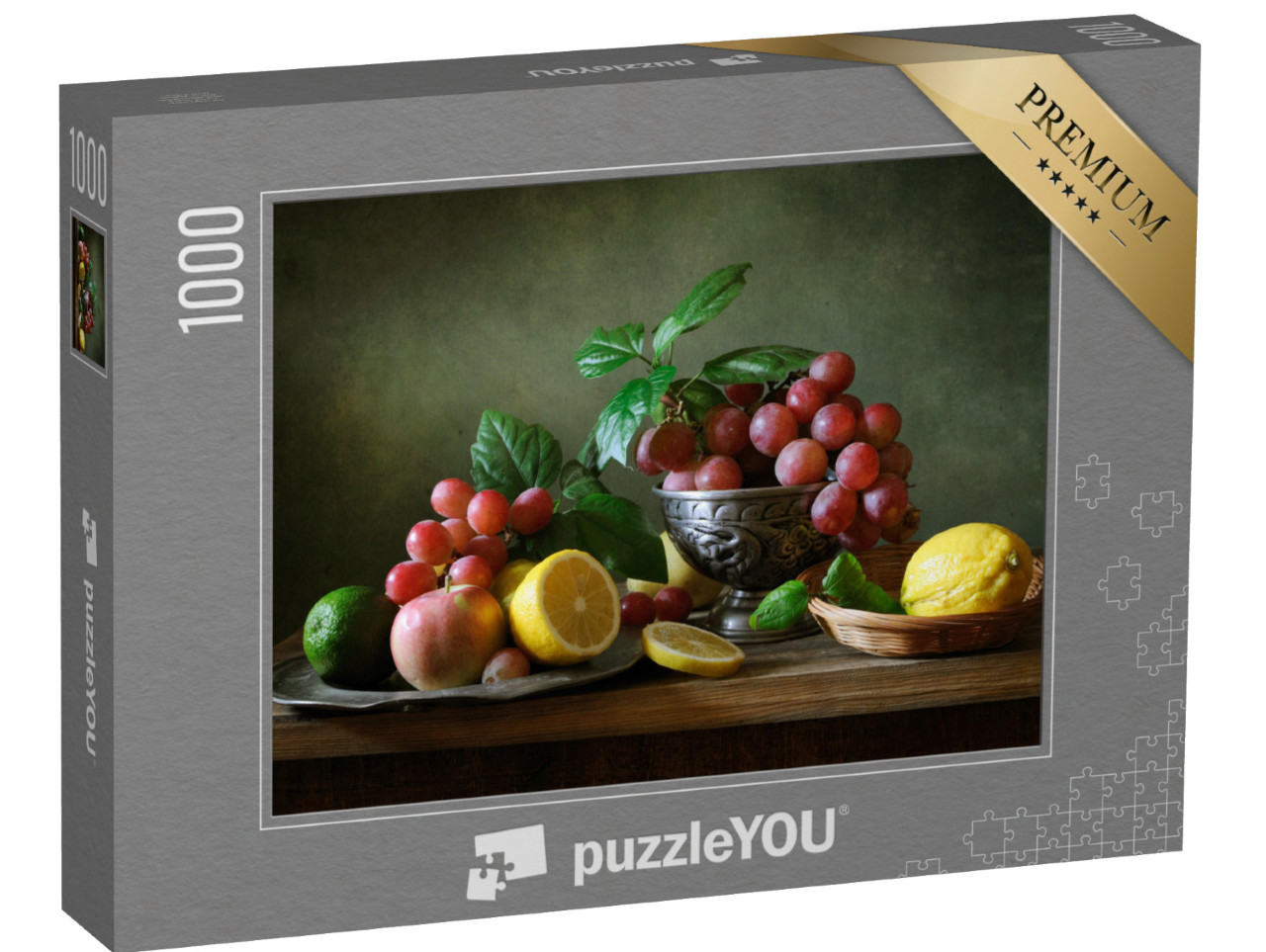 Puzzle 1000 pezzi „Natura morta con frutta disposta in modo decorativo“