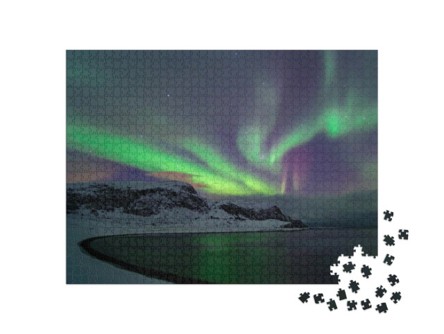 Puzzle 1000 pezzi „Aurora boreale a Capo Nord“