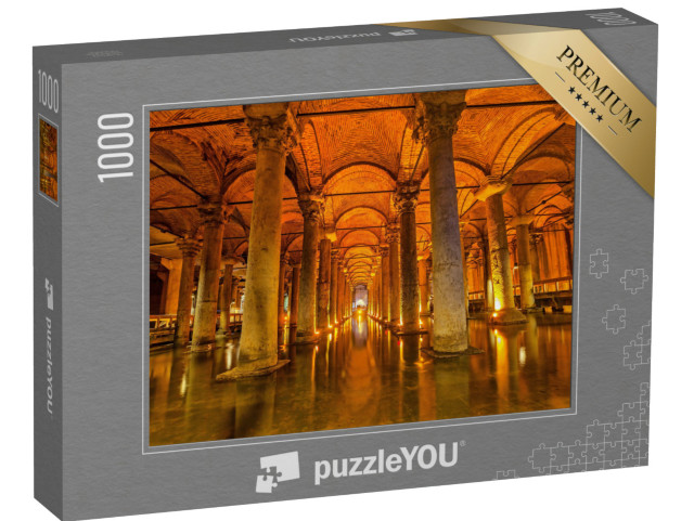 Puzzle 1000 pezzi „Cisterna della Basilica di Istanbul: serbatoio d'acqua del VI secolo“