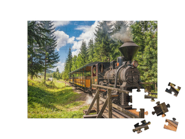 Puzzle 100 pezzi „Locomotiva a vapore storica in Slovacchia“