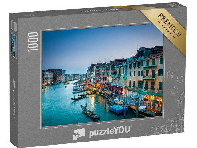 Puzzle 1000 pezzi „Vista colorata del Canal Grande a Venezia al crepuscolo.“