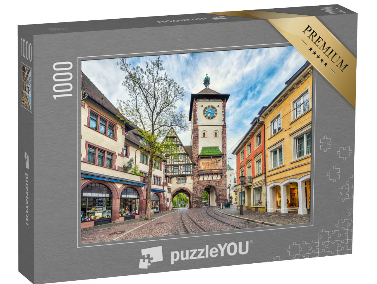 Puzzle 1000 pezzi „La storica Schwabentor a Friburgo in Brisgovia, Germania“