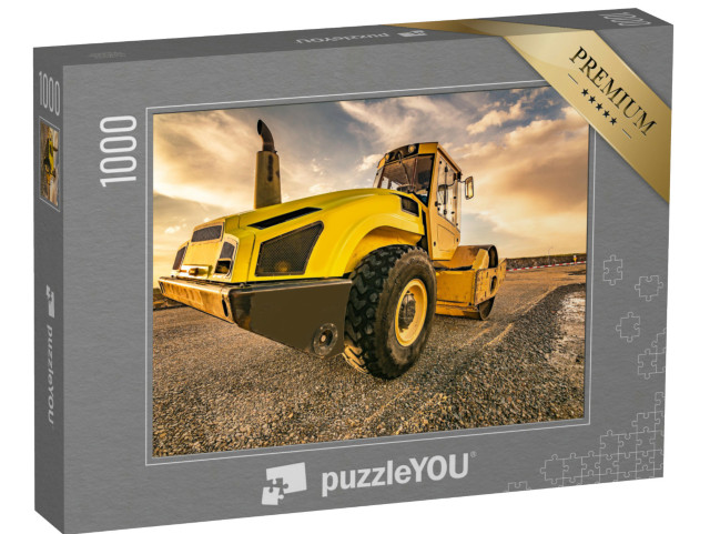 Puzzle 1000 pezzi „Rullo compressore per lavori di costruzione stradale“