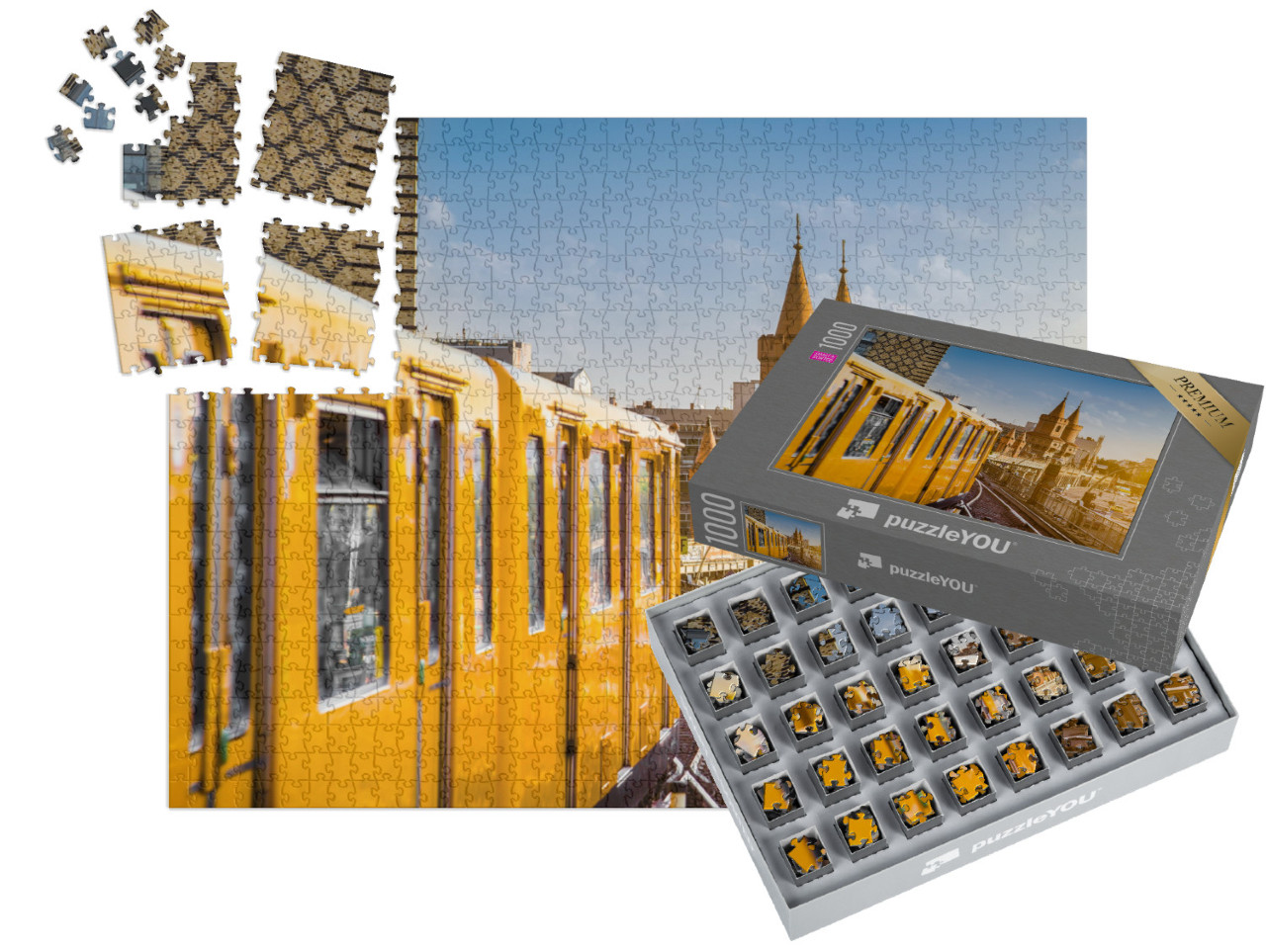 SMART SORTED® | Puzzle 1000 pezzi „I berlinesi attraverso Friedrichshain-Kreuzberg“