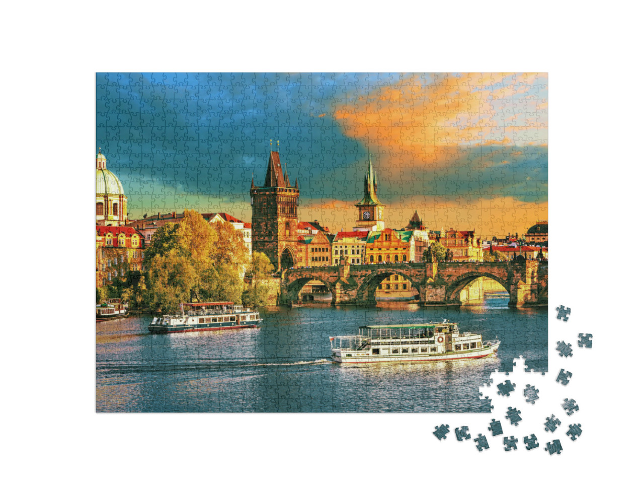 Puzzle 1000 pezzi „Praga sulla Moldava, Repubblica Ceca“