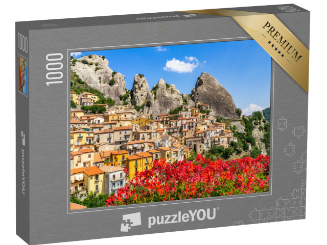 Puzzle 1000 pezzi „Il pittoresco borgo di Castelmezzano, Basilicata, Italia“