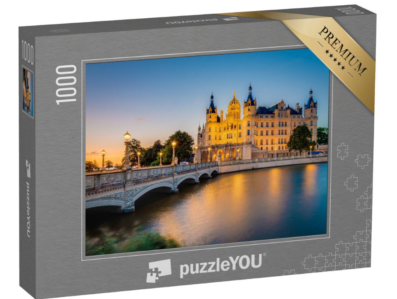 Puzzle 1000 pezzi „Castello di Schwerin: punto di riferimento della capitale del Meclemburgo-Pomerania Anteriore“