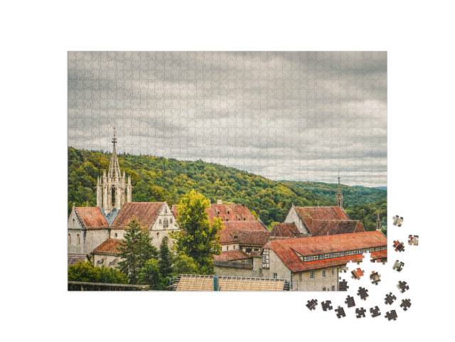 Puzzle 1000 pezzi „Il monastero di Bebenhausen nello Schönbuch in autunno“