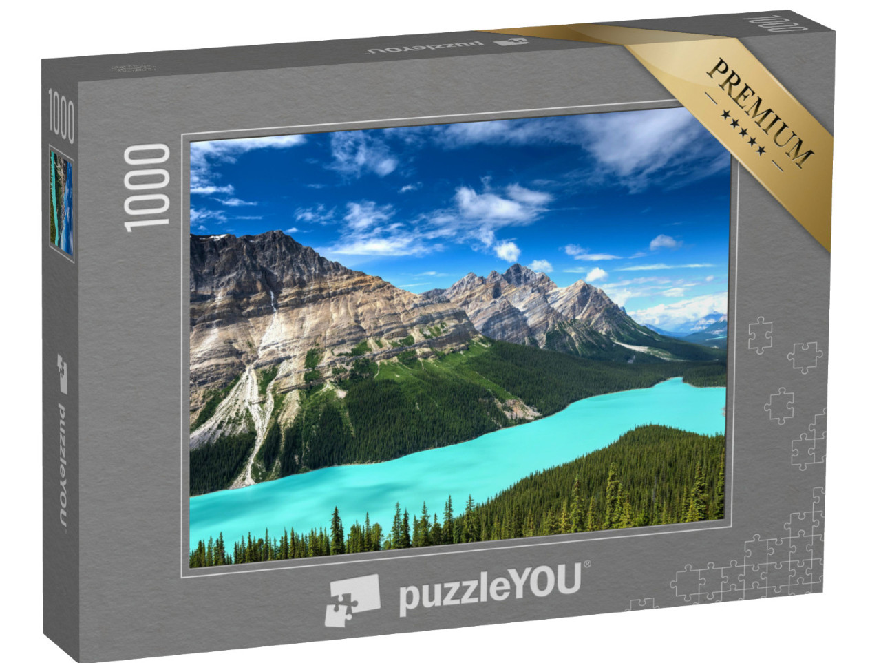 Puzzle 1000 pezzi „Lago Peyto mozzafiato nel Parco Nazionale di Banff, Canada“